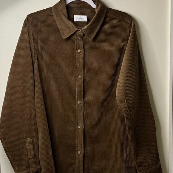 Onia Jumbo Corduroy Overshirt Men's | Bison Color Size L - Picture 2 of 7